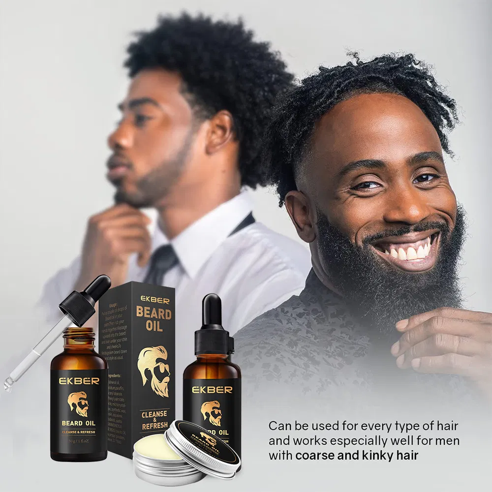 Beard Growth Serum and Balm Set for Men's Grooming