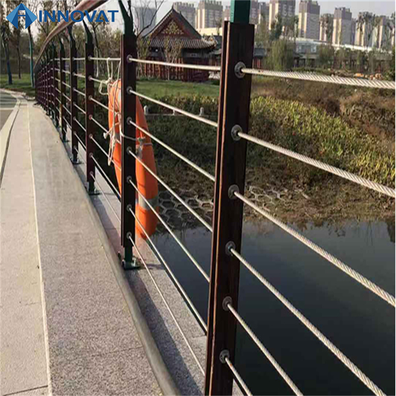 Steel Wire Rope Guardrail Scenic Mountain Highway Green Belt Stainless Steel Cable Guardrail Flexible Safety Barrier