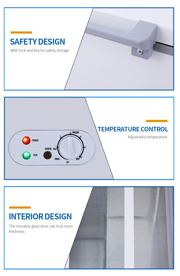 DC12V/24V Solar Fridge 309L Solar Freezer (H-DF-309Q)
