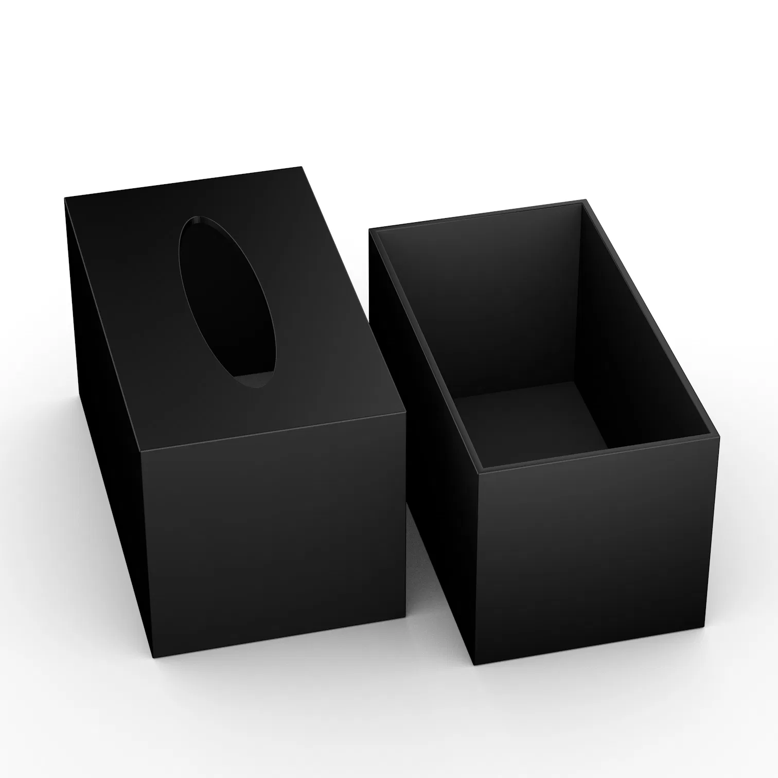 China Professional Design High Taste Classic Black Tissue Containers