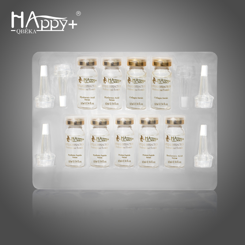 Chinese Skin Care Products Happy+ Qbeka Anti Wrinkle & Brightening Serum Set Whitening Face Serum Hyaluronic Acid Serum