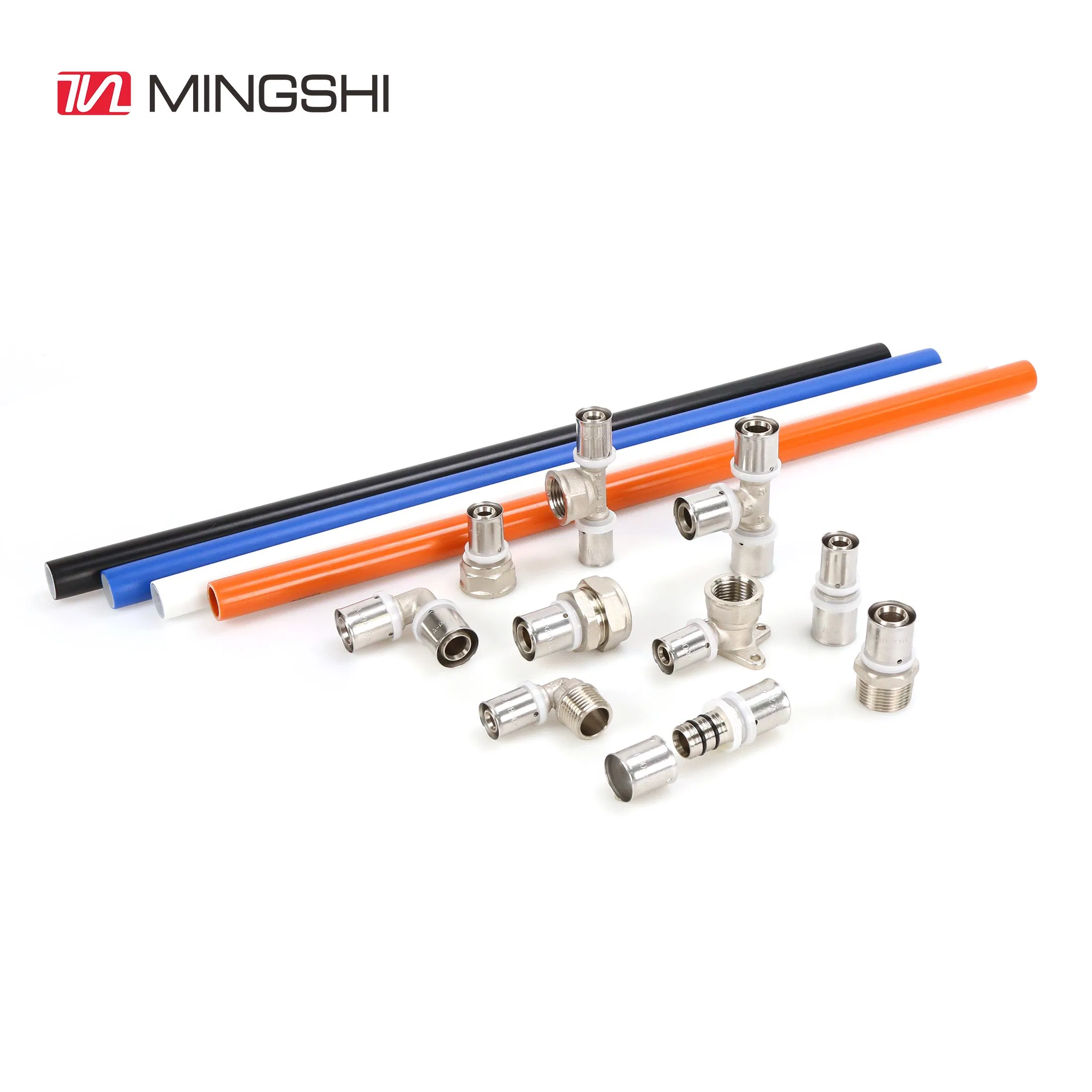 Mingshi Brass U Profile Press Fittings Pluming Multilayer Pex Pert Pipe Fitting