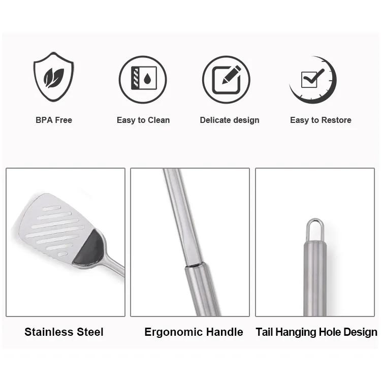 Cookware Metal Kitchen Gadgets Set Stainless Steel Cooking Utensils Cookware Spatula Set