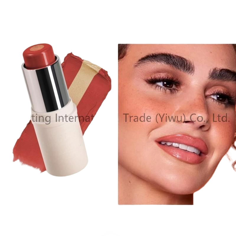 Blush Face Powder, Baked Mineral Powder Blush & Highlighter, Soft Velvet Texture Highlight Face Pinkish Baby Cheeks