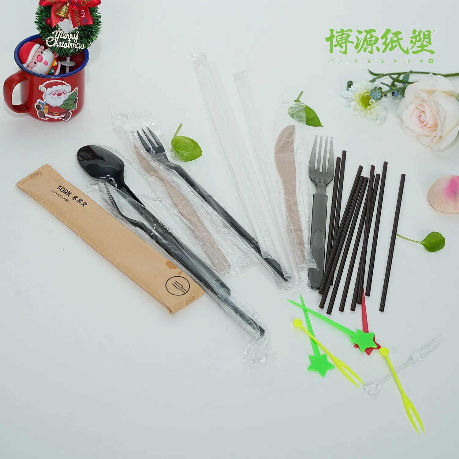 Biodegradable Disposable Plastic Forks Knives Spoons