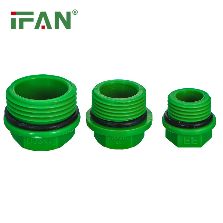 Ifan PPR Pipes and Fittings Connection Green Color 1/2" PPR Plug PPR Fittings