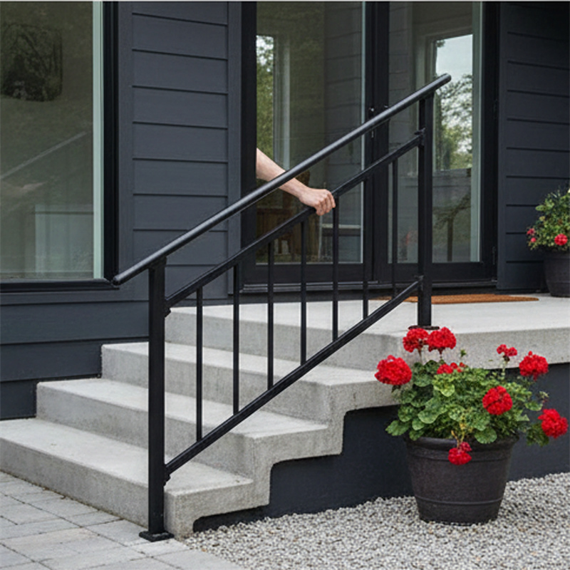 Outdoor Aluminum Stair Rod Bar Railing Deck Railing Aluminum Luxury Guardrail Handrail Safe Handrail