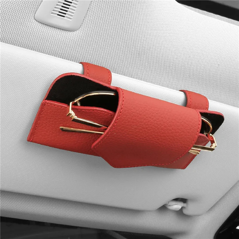 Customized Multi-Function Auto Sun Visor Glasses Holder Sunglasses Clip Portable Card Ticket Holder