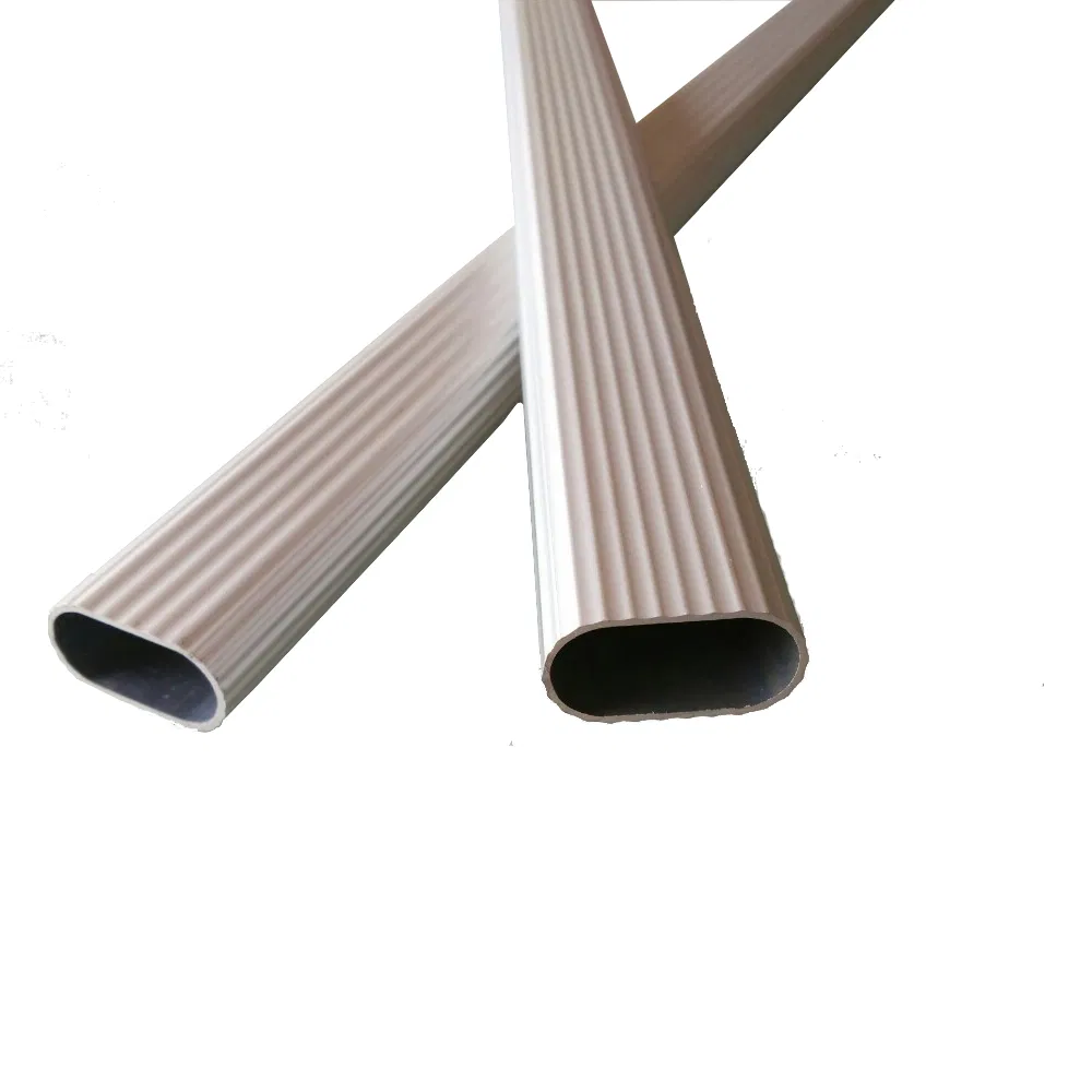 6063 Extruded Flat Oval Shape Aluminum Alloy Tube Aluminium Profile Pipes