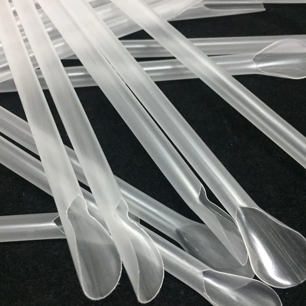 8" Super Jumbo Clear Wrapped Spoon Straws for Milkshakes, Shaved Ice, Kid's Parties
