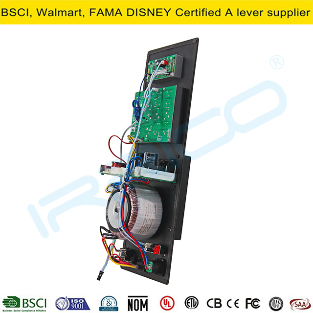 250W RMS Powered Amplifier Full Range Built-in Mixer Class Ab Professional Amplifier for Speaker Systems USB, SD, LCD