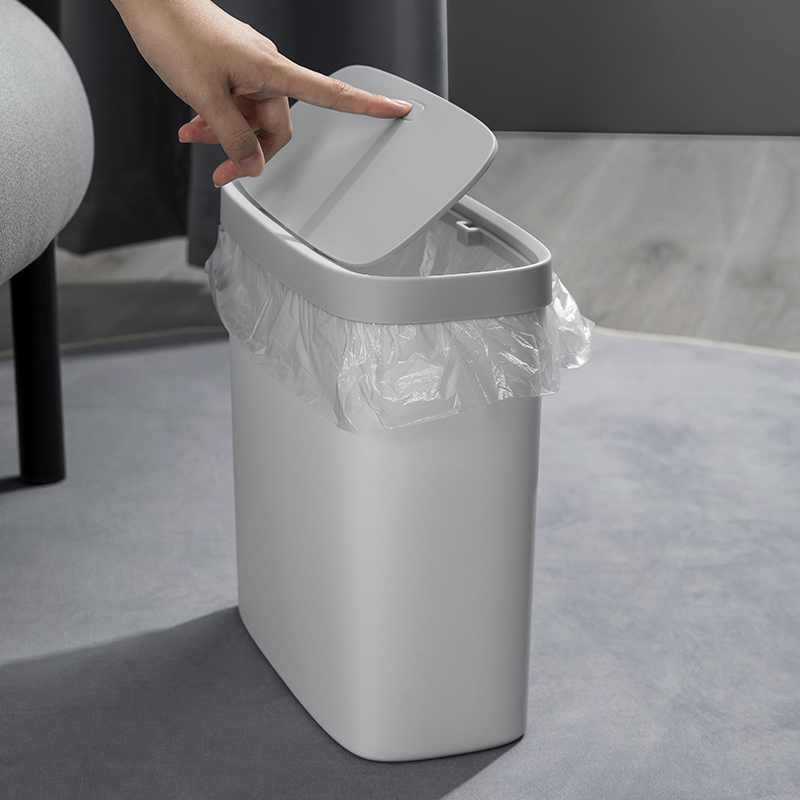 Spring Button Runway Minimalist Waste Bins Slim Trash Can
