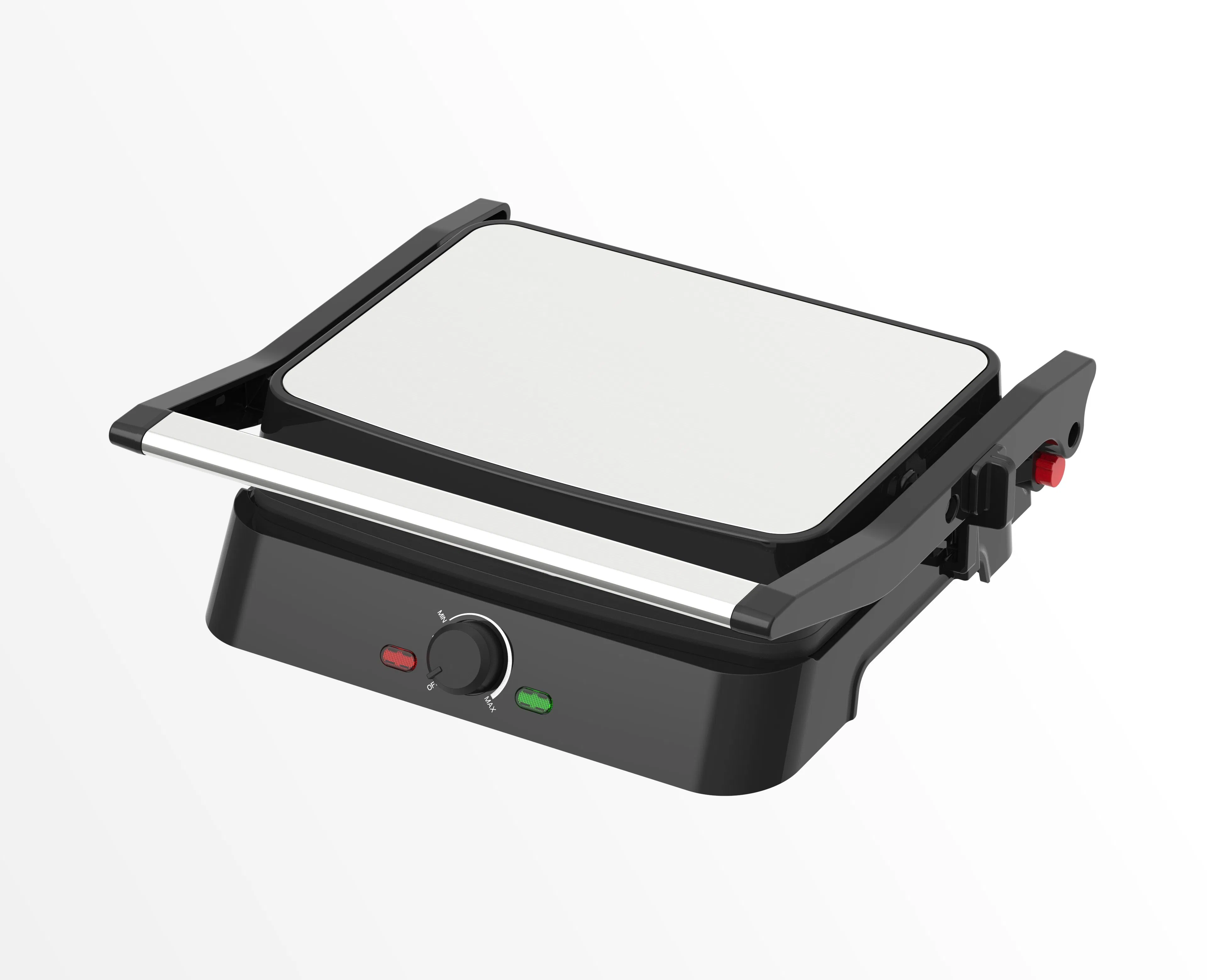 Panini Press,Sandwich Press Grill,180 Degree Open,Perfect for Grilling Sandwich,Steak,Burger,Non-Stick Grill,Table Grill,Stainless Steel,Temperature Adjustable