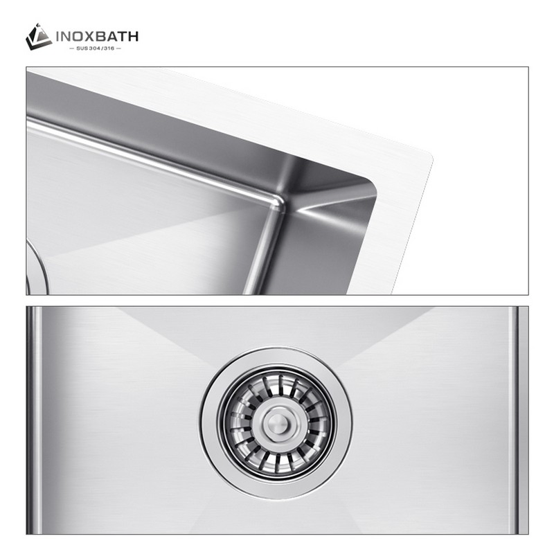 Stainless Steel Double Bowl Kitchen Sink for Custom-Sized Modern Kitchen Island Efficiency