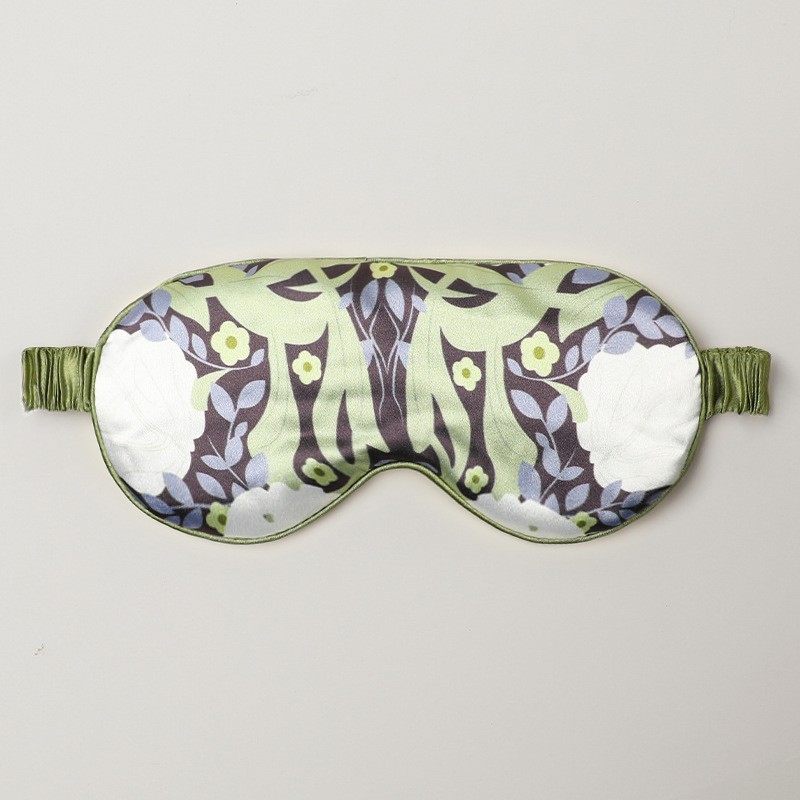 Printed Double-Sided Faux-Silk Hot/Cold Gel Eye Mask – Ultra-Soft, Light-Blocking & Soothing