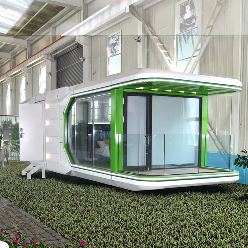 Home Tiny Eco Prefab Apple Prefabricated Mini Space Capsule House Commercial Model 2 3 Bedroom 40FT Luxury Mobile