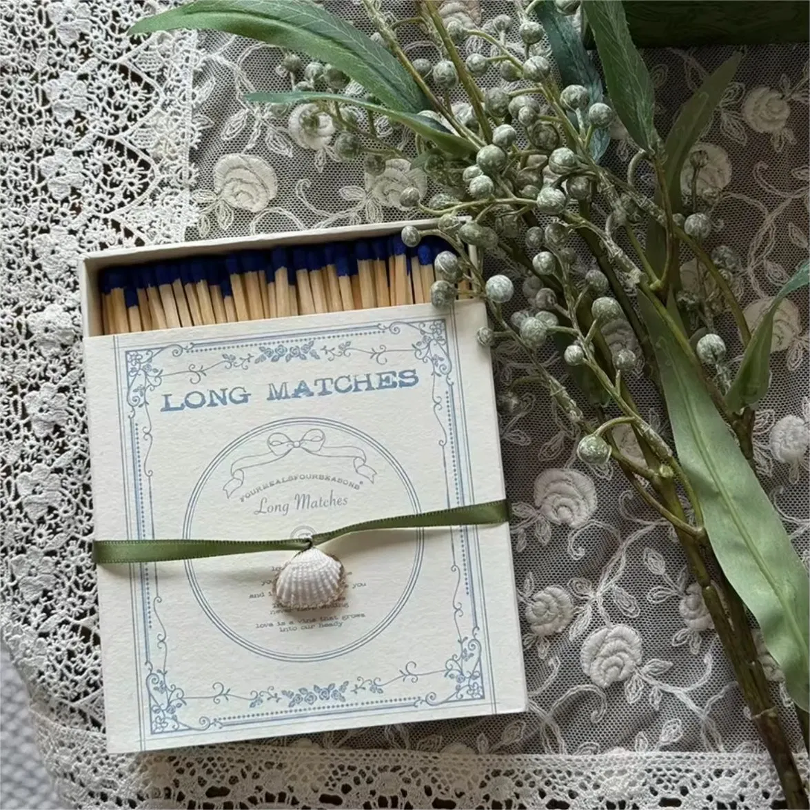 Factory Direct Sell Box Matches Gift Box Long Matches Advanced Customized Logo Matches Box