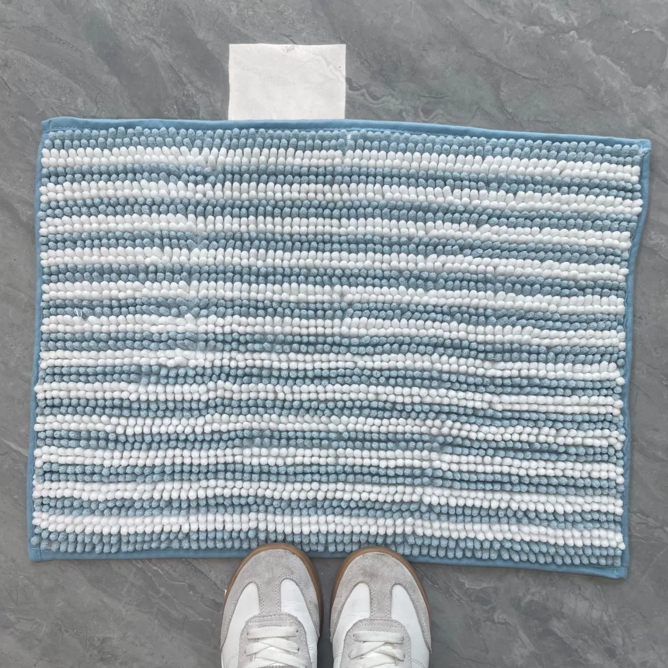 Absorbent Machine Washable Non Slip Chenille Bath Mats Chenille Bathroom Rug 40X60