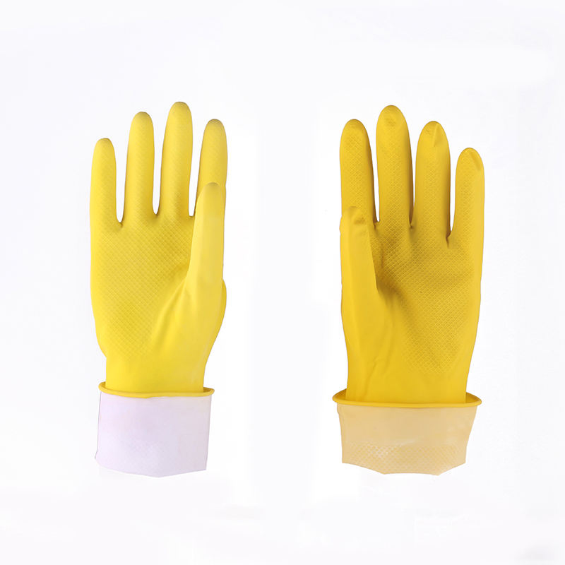 New Heat-Resistant Cleaning Dish Washing Colorful Household Natural Latex Rubber Glove