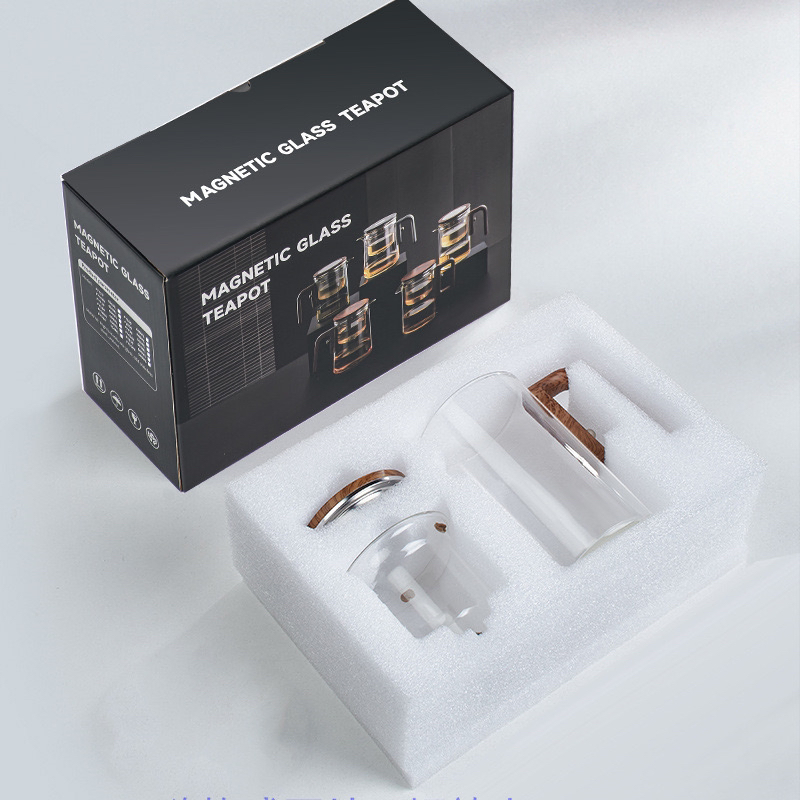 Premium 600ml High Borosilicate Glass Teapot - Heat-Resistant, Large Capacity Chinese Classic Tea Set for Home Coffee/Tea Brewing