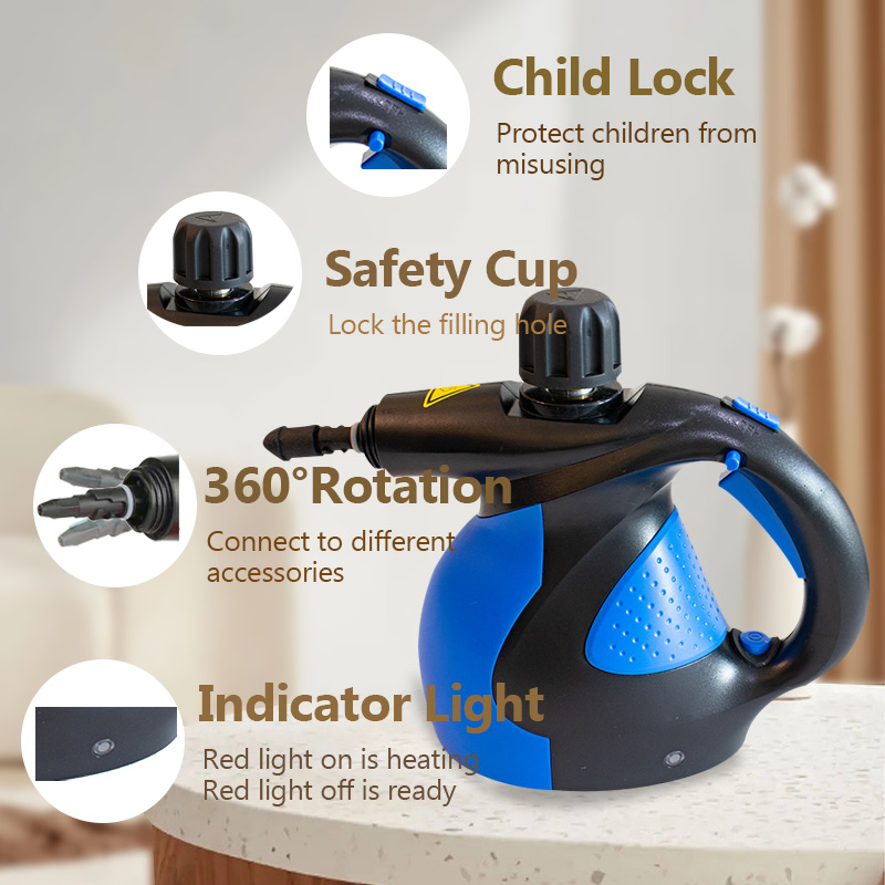 2024 New 5 in 1 Industrial Steam Cleaner High Pressure Steam Cleaning Machine for Carpet Curtains Fabric Sofa Steam Cleaner