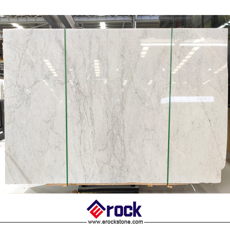 a Quality Polished White Bianco Carrara Marble Slabs for Countertop and Tiles