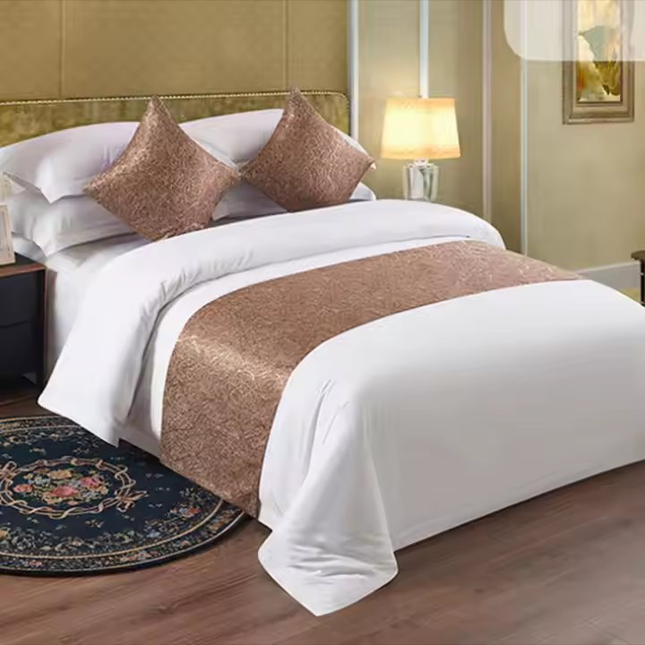 Hotel 3PCS Set Hotel Quality 300tc Cotton Satin Duvet Cover Pillowcases Flat Bed Sheet in Solid Color