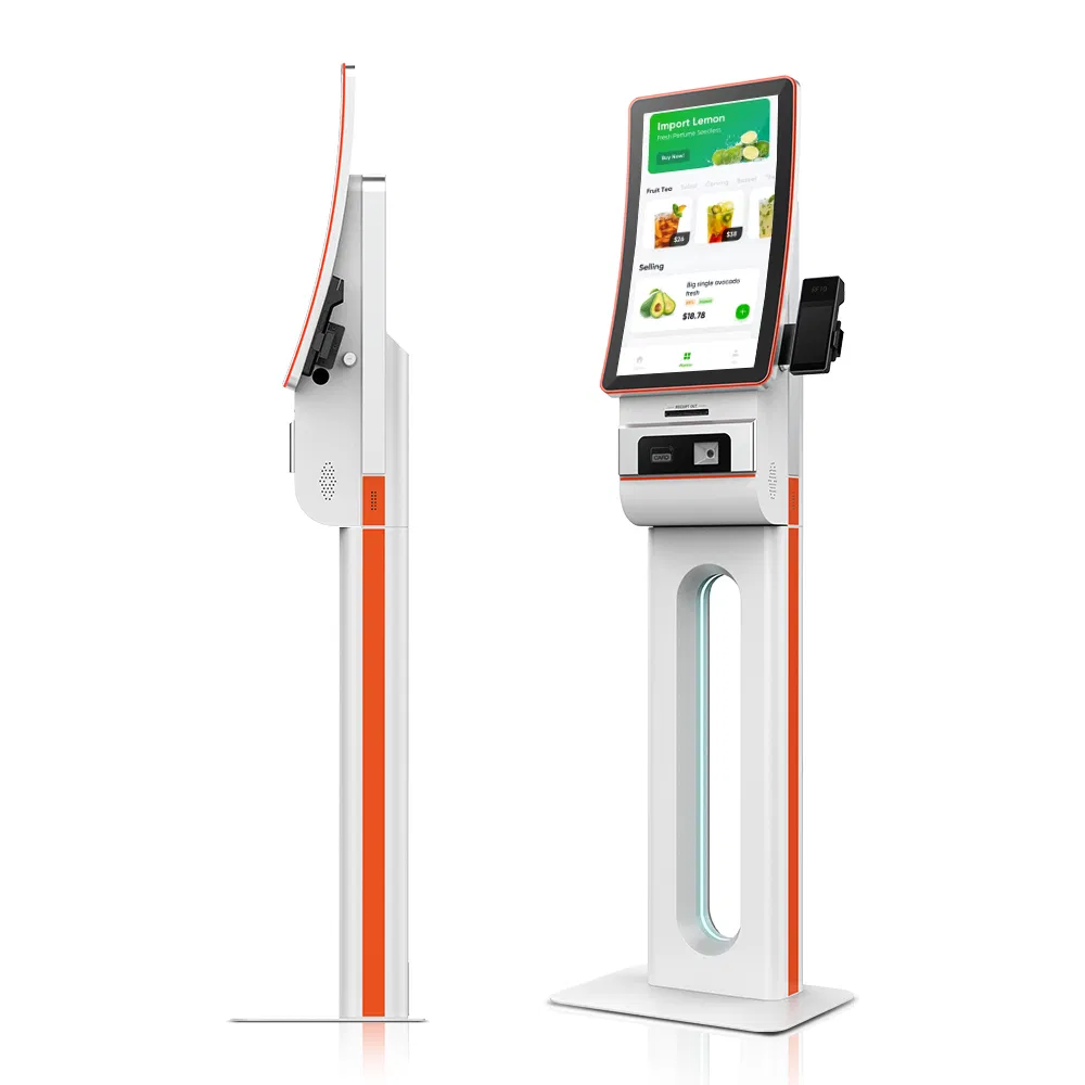 23.6-Inch Curved Touch Screen Self-Ordering Machine Factory Direct All-in-One Indoor Self-Payment Terminal Kiosk
