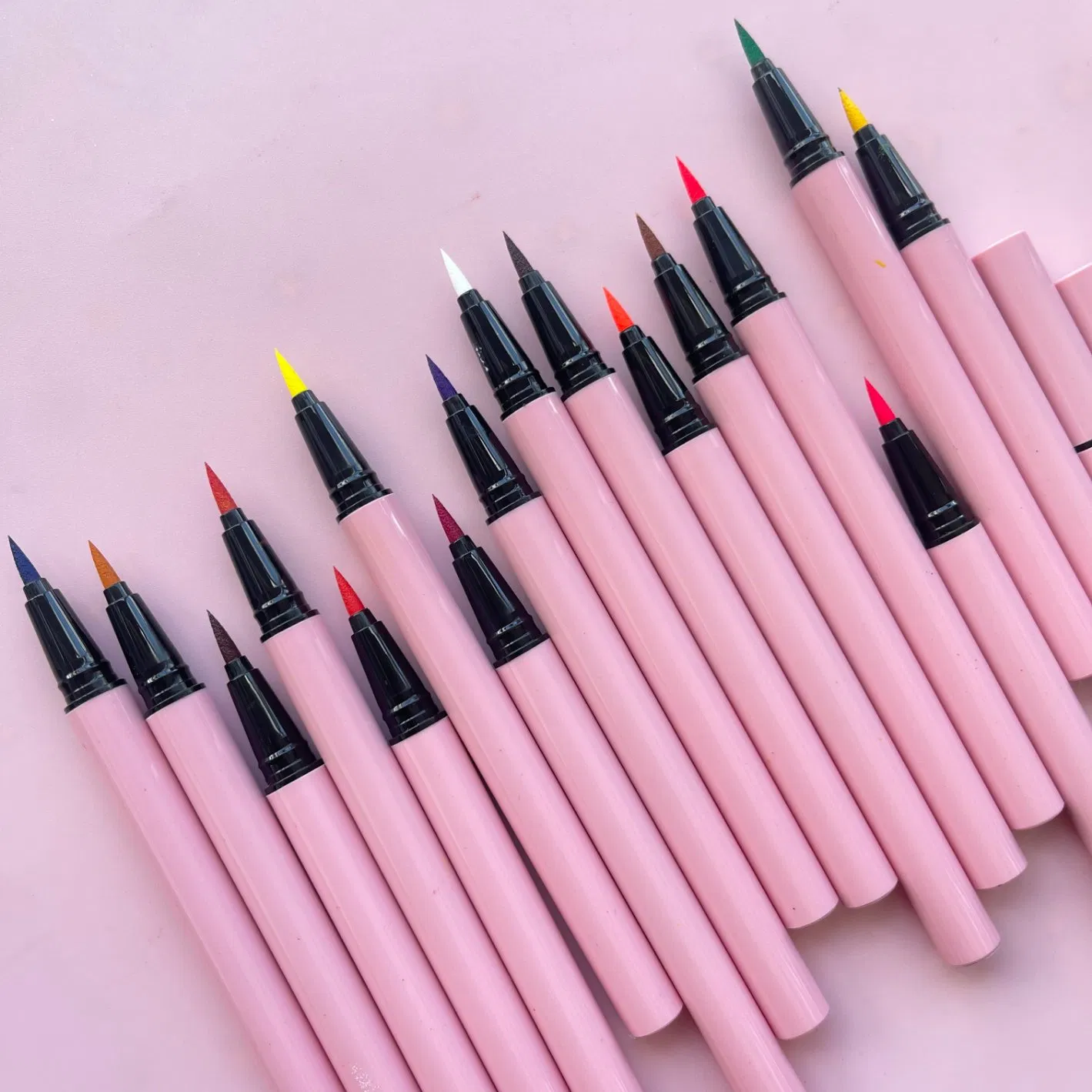 Wholesale Vegan Fluorescence Liquid Eyeliner Custom Logo Eye Makeup High Pigment Liquid Eyeliner