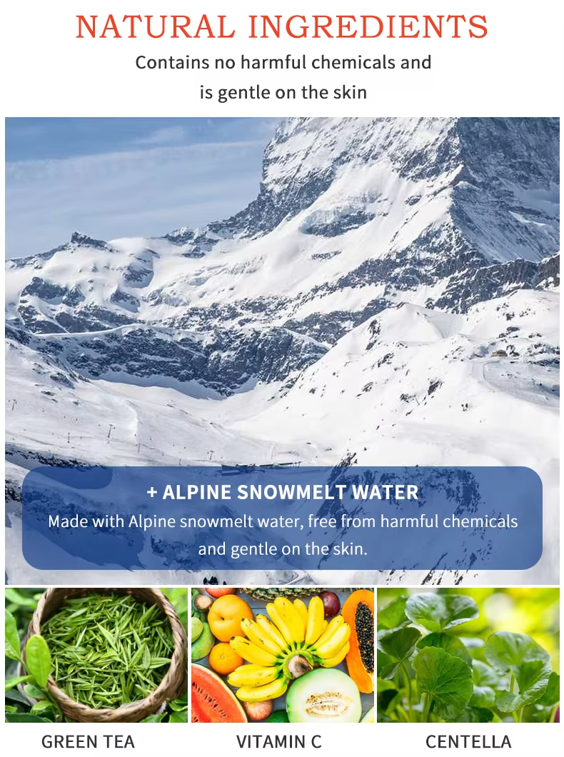 Facial Best Toner Skin Care Products Refreshing Soothing and Stable Natural Organic Skin Water Alps Spring Water