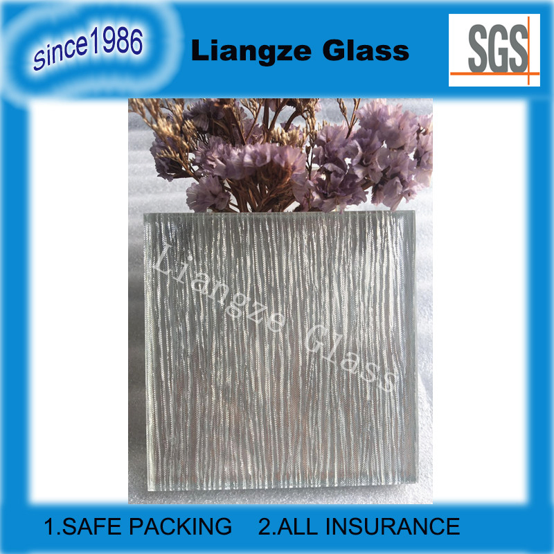 Elegant Silver Silk Laminated Glass for Home Decor