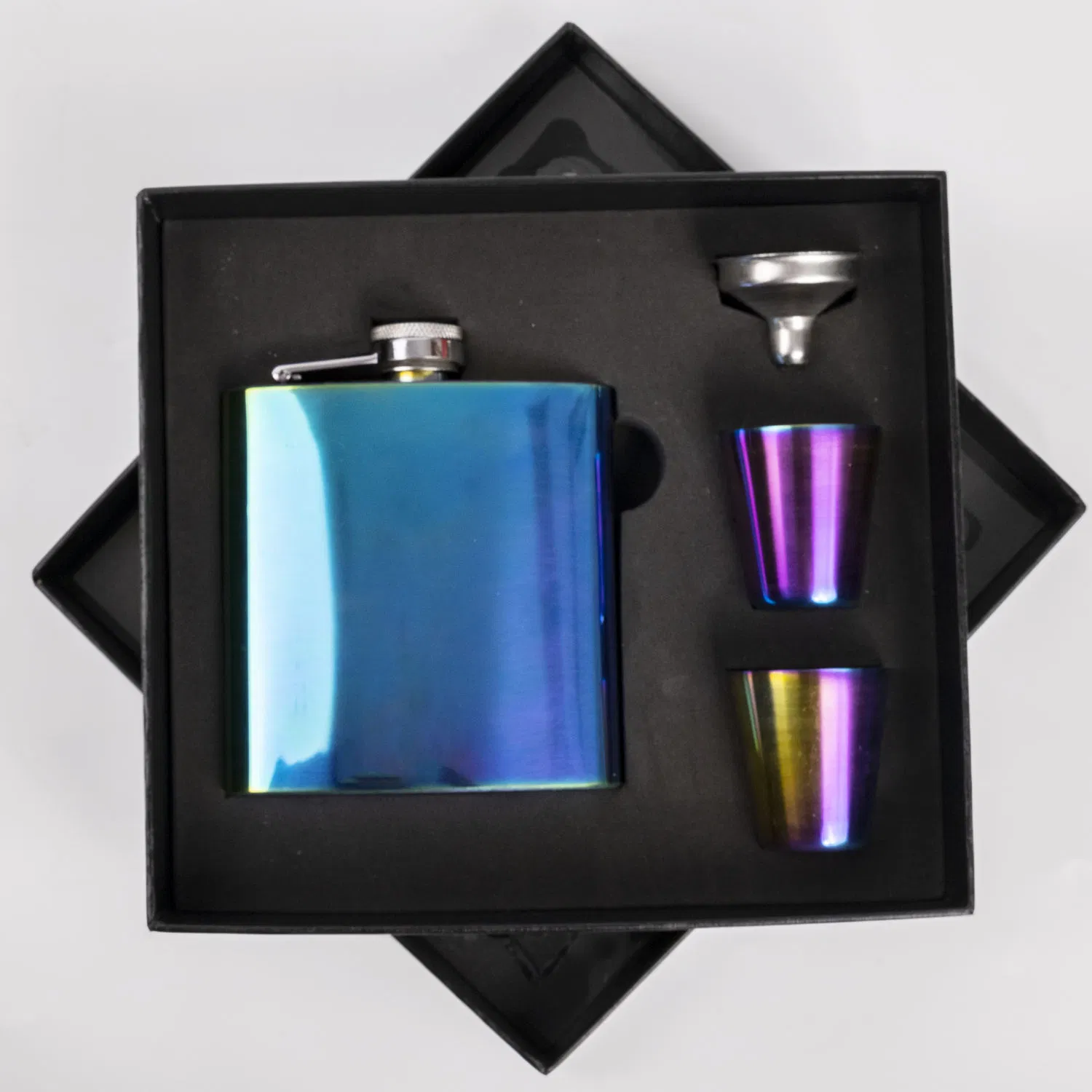 Дорожный набор фляга 6oz и 8oz из нержавеющей стали с бокалами