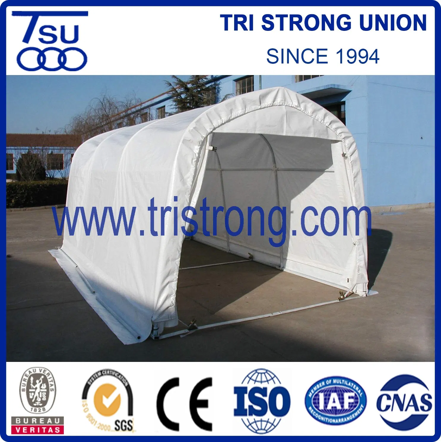 Small Portable Carport with White PE Tarpaulin (TSU-788/TSU-917)