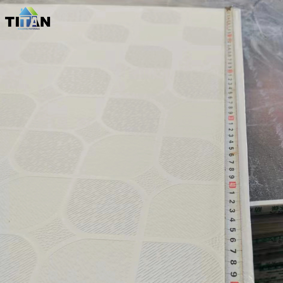 154 Vinyl 60X60 Suspended Drop Dalles De Platre Plafond PVC Gypsum Ceiling Tiles