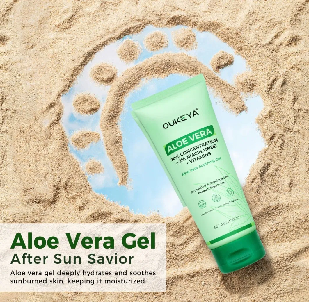 Online Wholesale and Retail Pure Organic Aloe Vera Gel Natural Hydrating and Soothing Skin Care Gel for Face Post Sun Repair Care Aloe Gel
