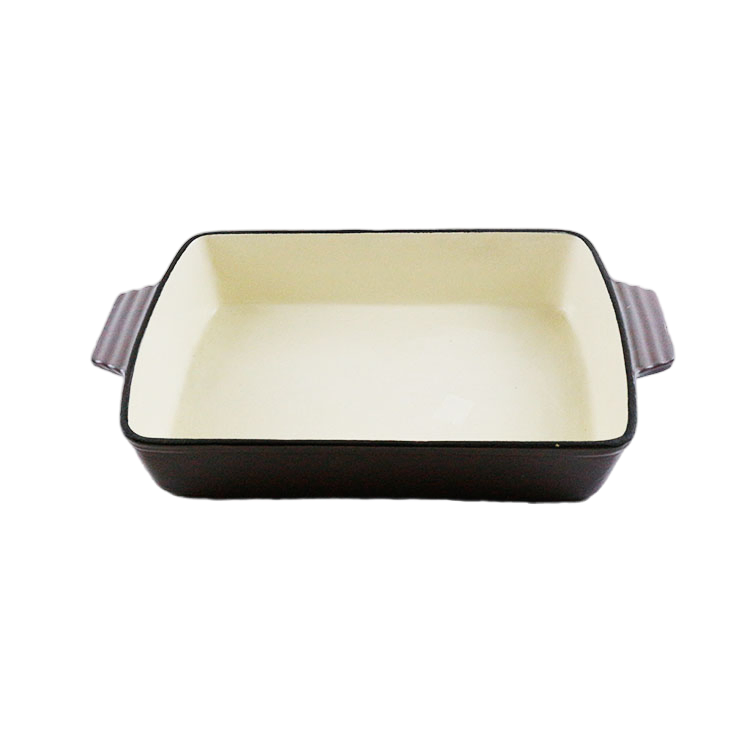 Квадратная эмалированная форма для запекания из чугуна