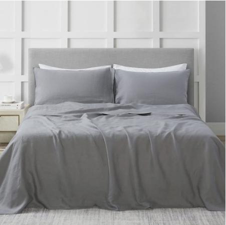 Home Textile Flax Linen Pillow Case Duvet Cover Set Stone Washed Home Hotel Soft Quilts Linen Bedding Set