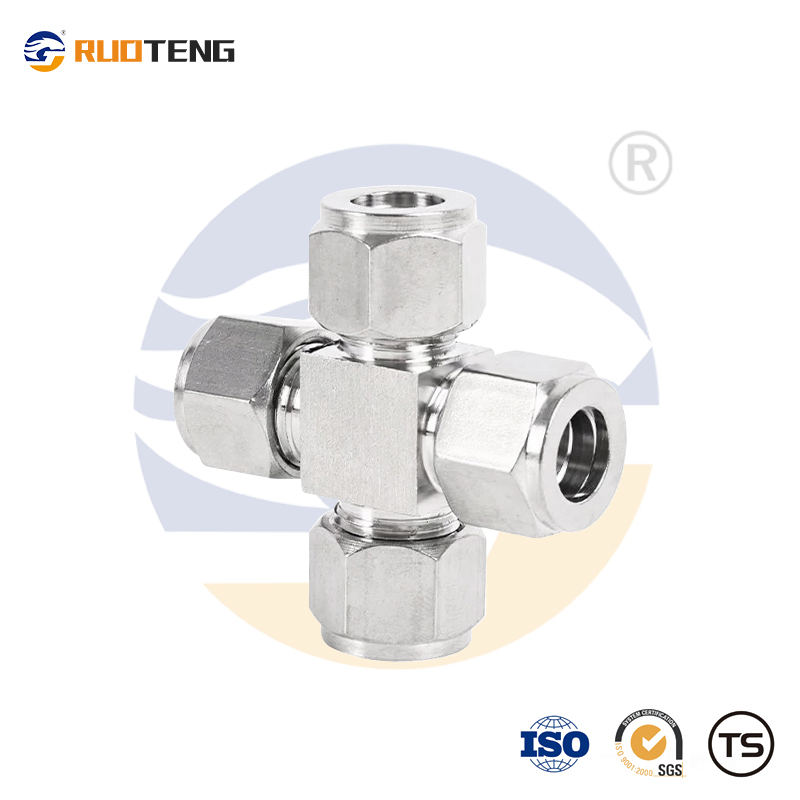 [Ruoteng] Stainless Steel O. D 10 mm Hard Tube Four Way X Type Domestic Stainless Steel Pipe Fittings Stainless Steel Push Fit Fittings