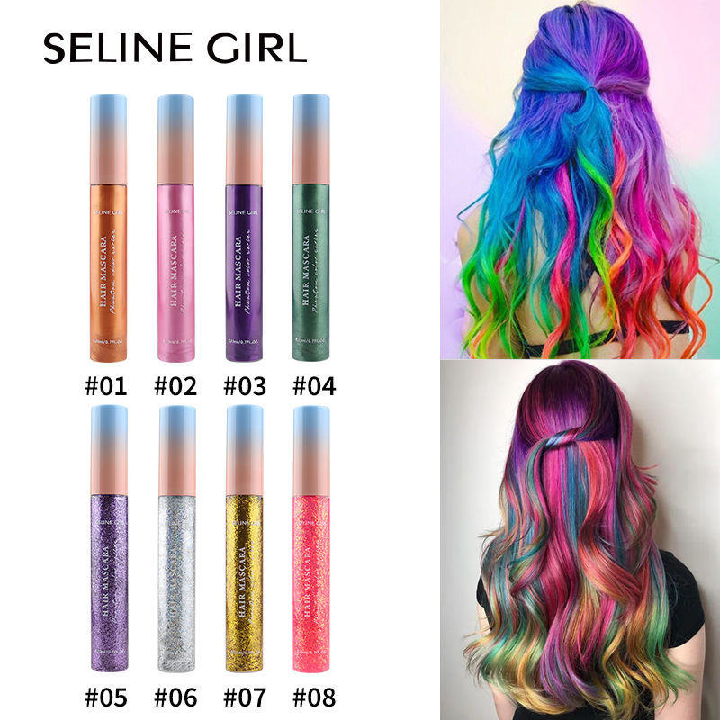 Seline Girl 8 Colors Dual Use Disposable Mascara Hair Dye