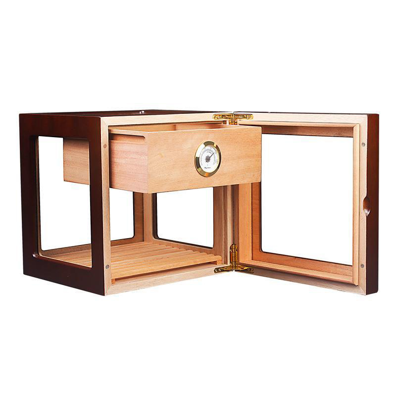 High-End Collectible Spanish Cedar Wood Humidor Cabinet