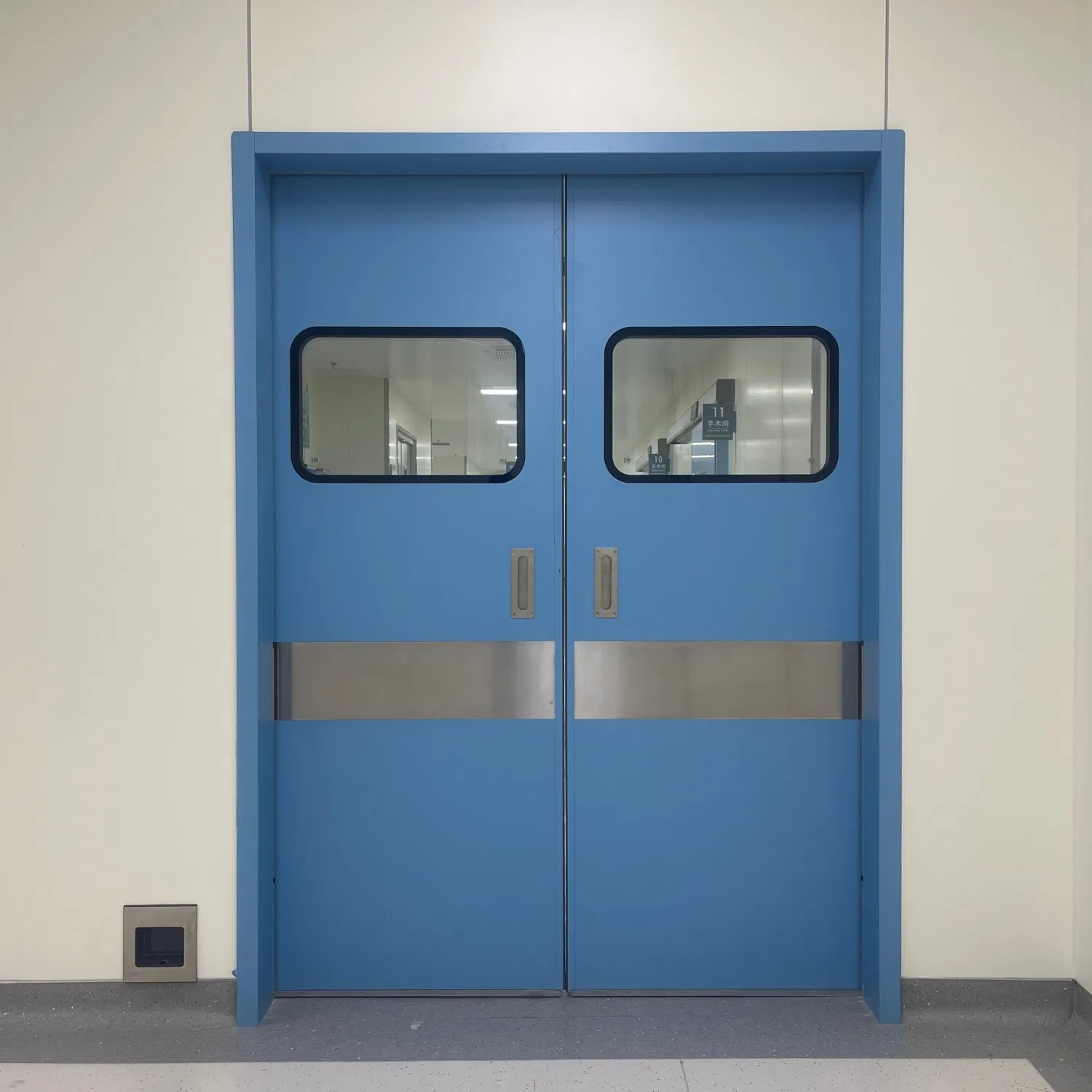Dental Clinic Low-Noise Design Aluminum Material Automatic Single Swing Door with High Durability