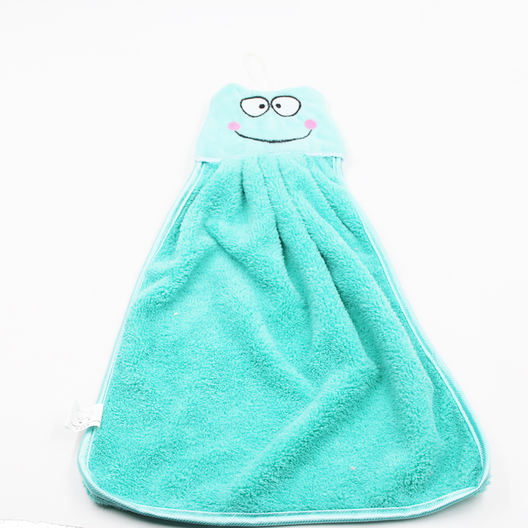 Kitchen Fast Dry Super Soft Wall Microfiber Hanging Hand Towel with Hanging Loop