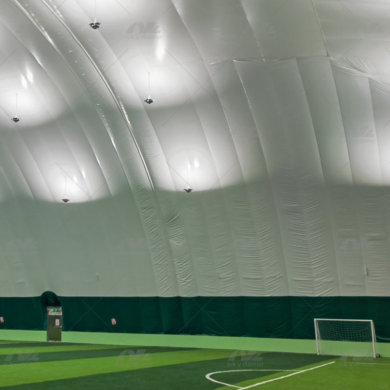 Fast Construction of Sports Air Membrane Dome for Football