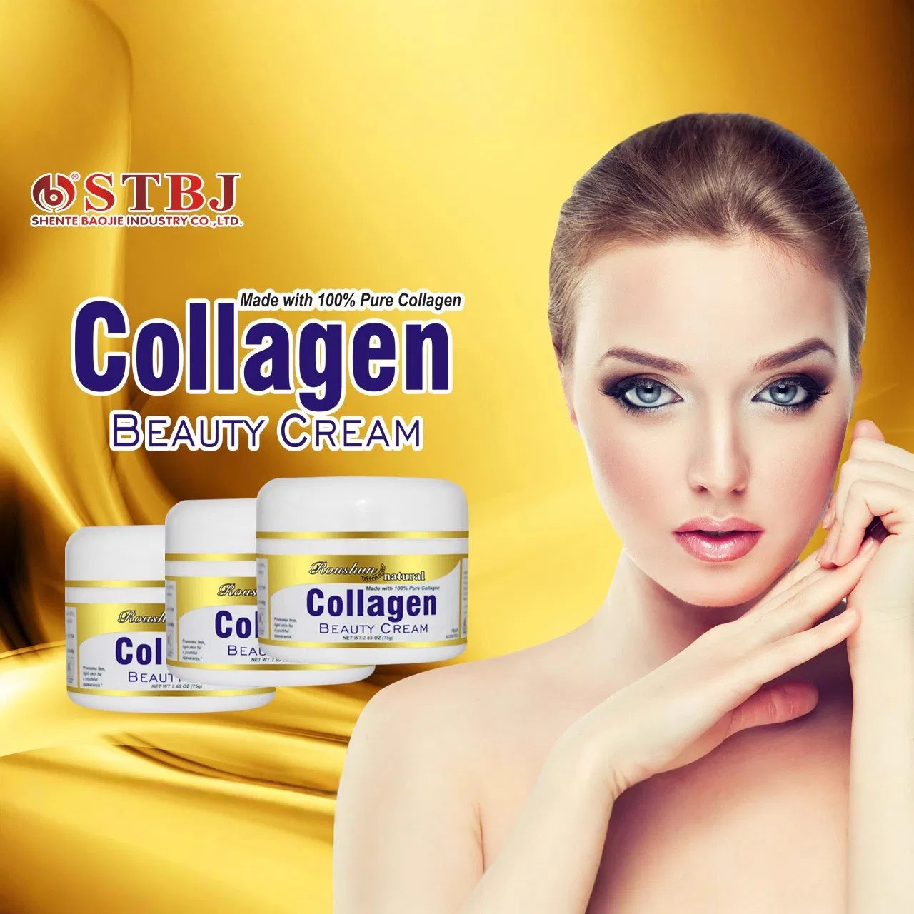 Roushun Made with 100% Pure Collagen Facial Beauty Cream