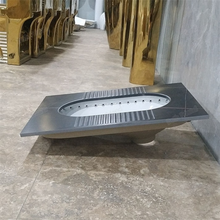 Factory Wholesale Rock Slab Ceramic Sanitary Ware Squatting Pan Bathroom Wc Toilet