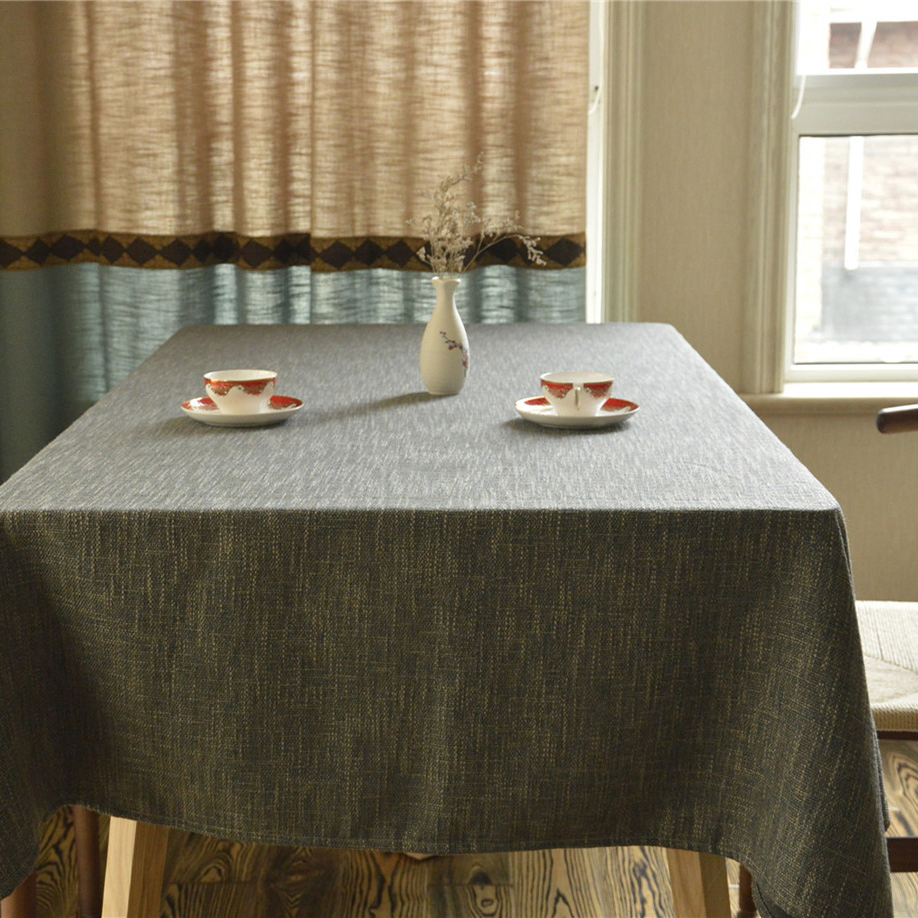 Solid Color Linen Tablecloth Can Be Customized Rectangular Cooking Event Tablecloth
