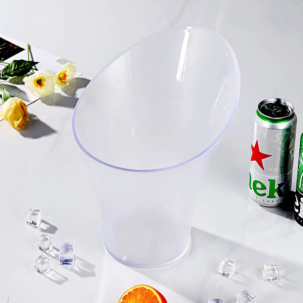 High Extra Large Clear PS Plastic Ice Bucket: Commercial/Party Bar Cooler for Drinks