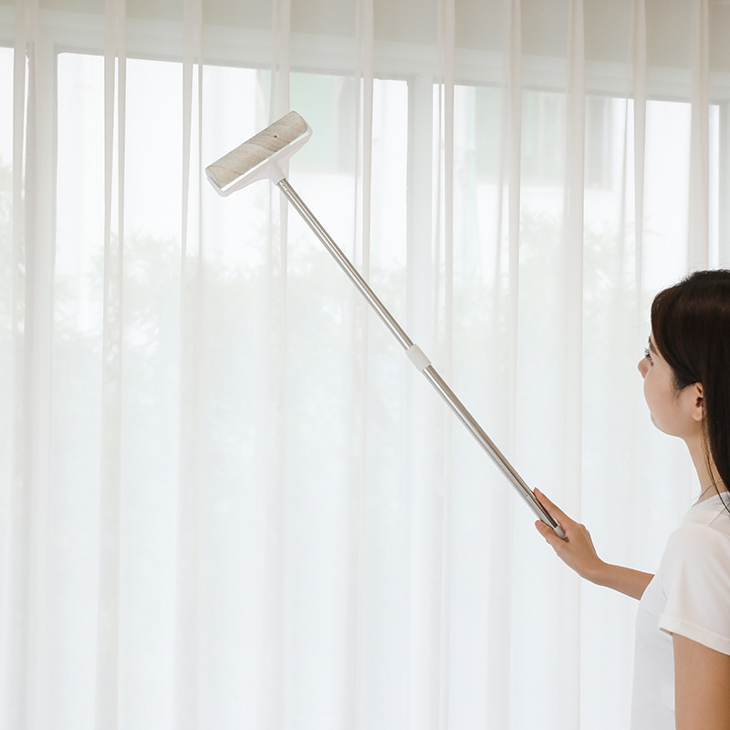 Long Handle Extendable Roller Brush Paper Sticky Paper Dust Removal Drum Long Handle Sticky Roller