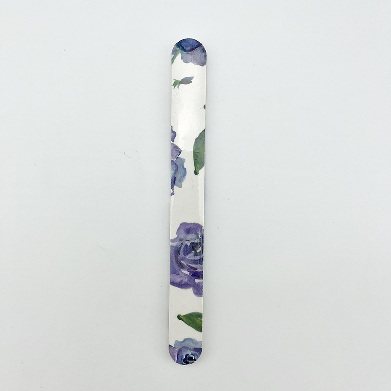 Customized Rectangle Square Flower Pattern Manicure Nail Tool EVA Nail Files