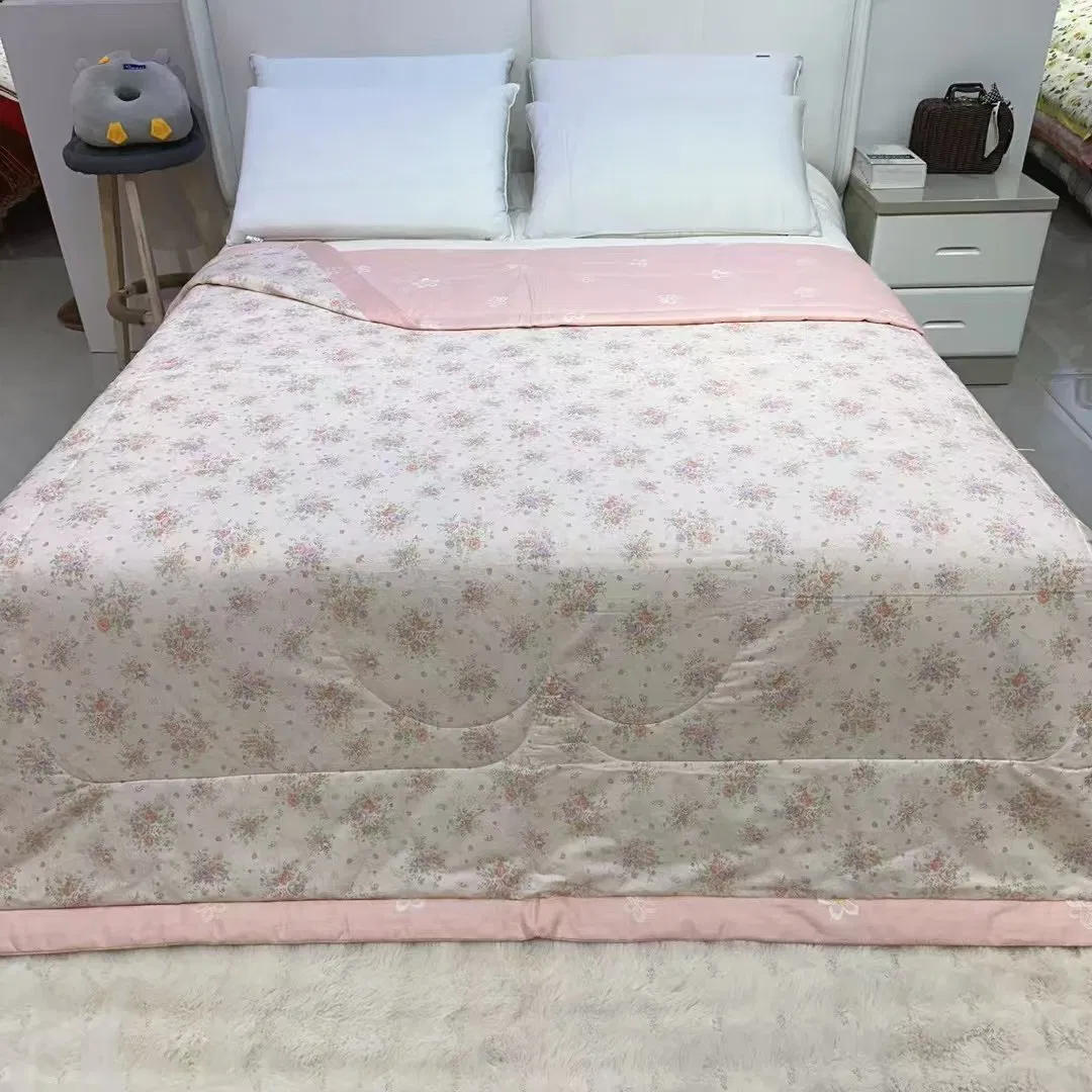Hot - Selling Countryside Style 100% Cotton Printed Air Conditioner Quilt for Summer